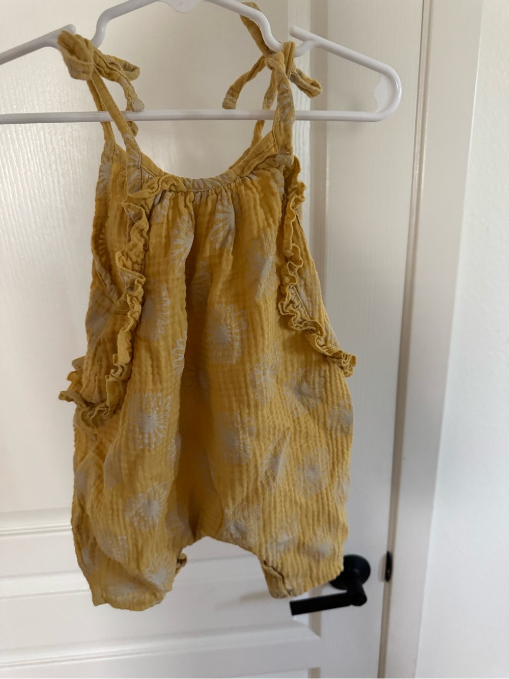 Wild Wawa Yellow Baby Romper with Sunburst Texture